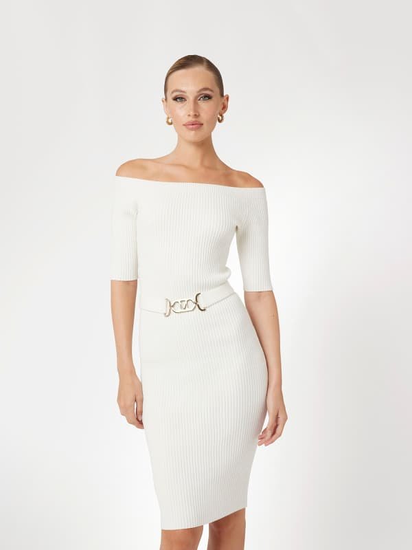 Swetrowa Midi Sukienka Marciano Fason Bodycon