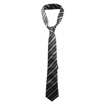 Brunello Cucinelli, Striped Necktie In Silk Szary, male,