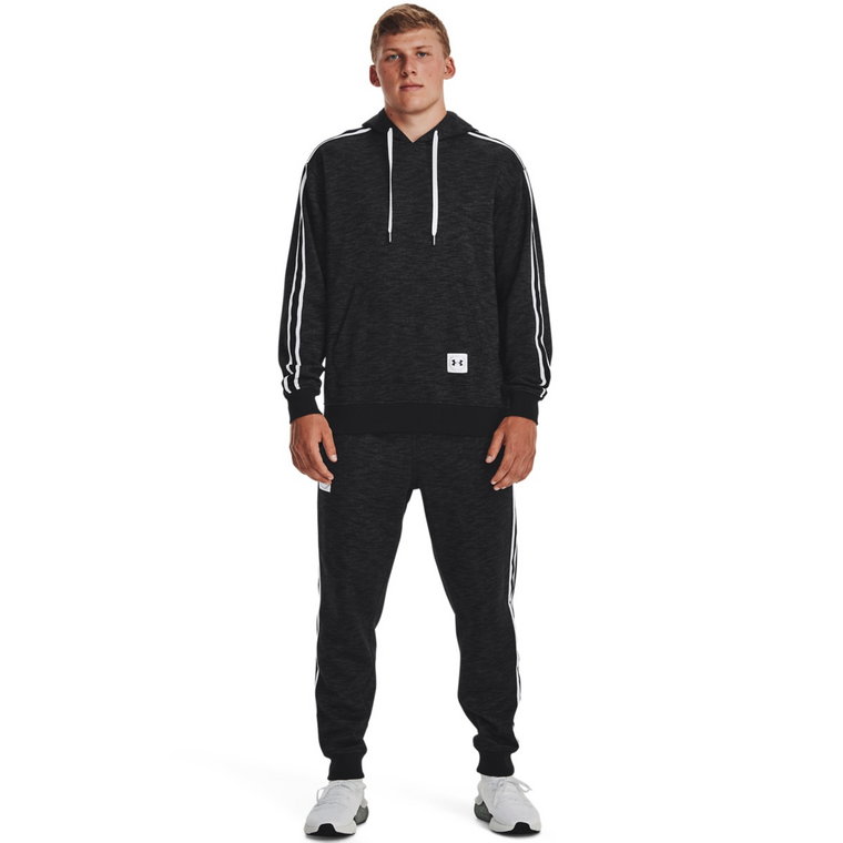 Męskie spodnie dresowe UNDER ARMOUR UA Essential Heritge Fleece Jogger - czarne