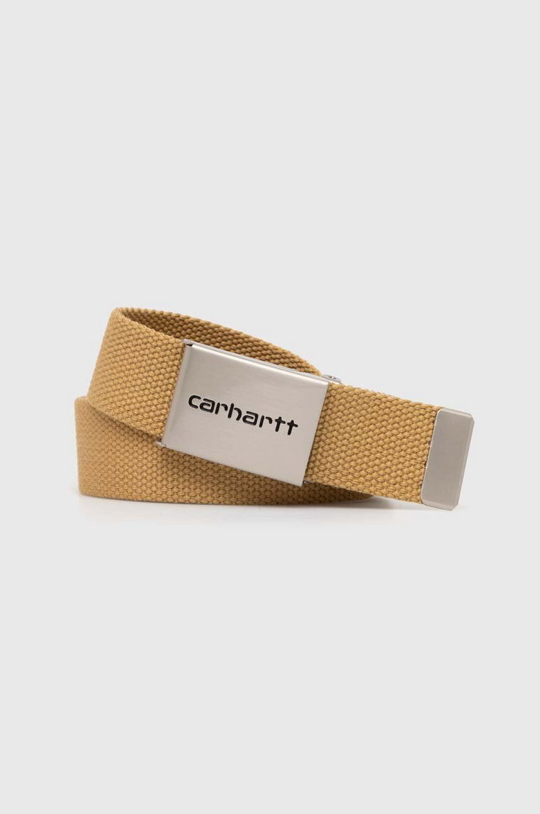 Carhartt WIP pasek Clip Belt Chrome kolor beżowy I019176.1YHXX