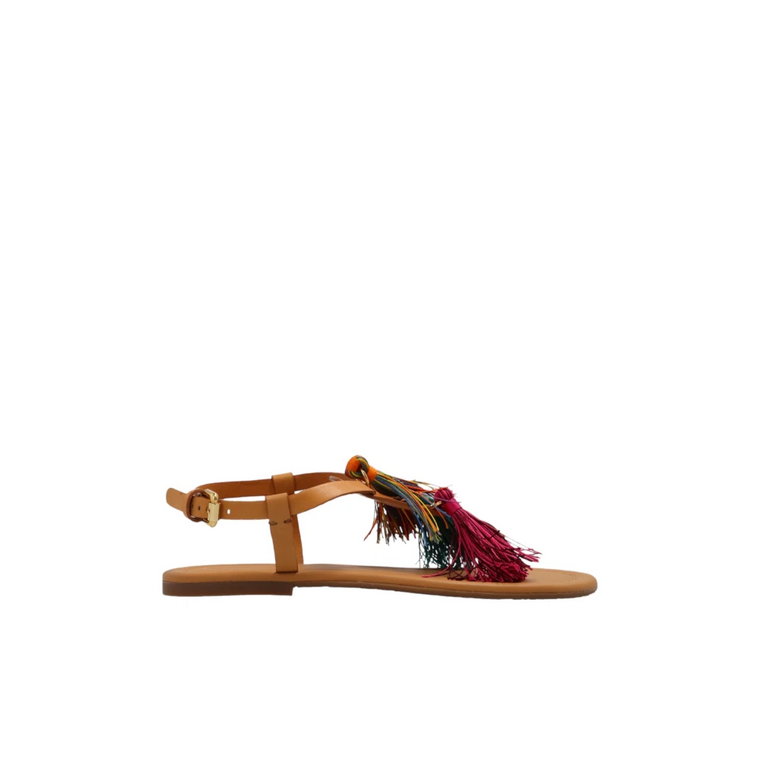 Plecionki sandały z kolorowymi paskami See by Chloé