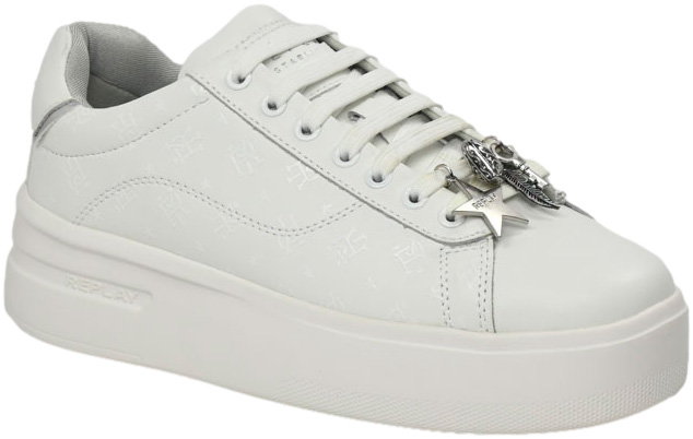 Sneakersy Replay GWZ4N-C0013L-000 White Białe Skóra Naturalna