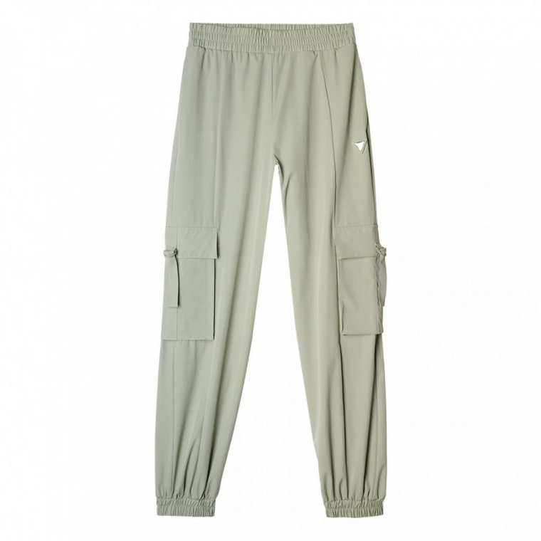 Damskie spodnie dresowe joggery Guess Aurlie Cargo Pants - zielone