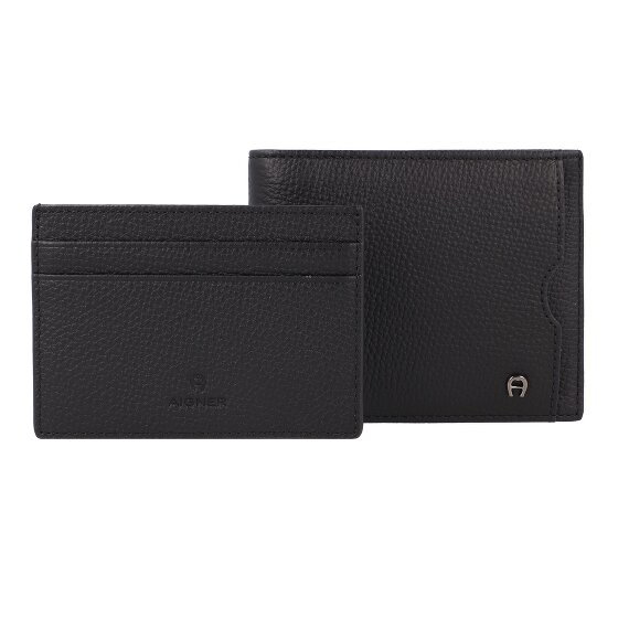 AIGNER Theo Portfel Ochrona RFID Skórzany 11 cm black