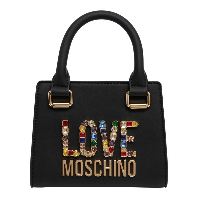 Rhinestone Logo Mini bag Love Moschino