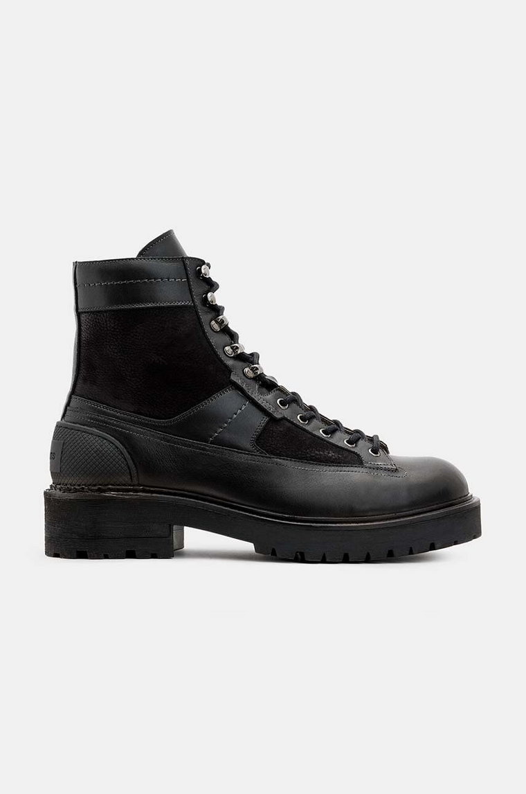 AllSaints buty skórzane Hank męskie kolor czarny M018FB