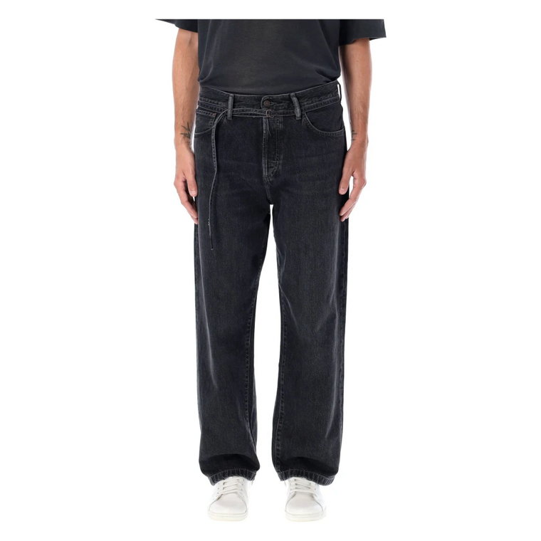 Czarne Zniszczone Luźne Jeansy Acne Studios