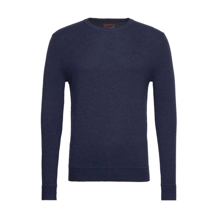 Essential Slim Fit Crew Jumper w Kolorze Niebieskim Superdry