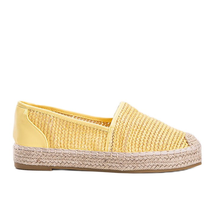 Żółte espadryle plecione Carly