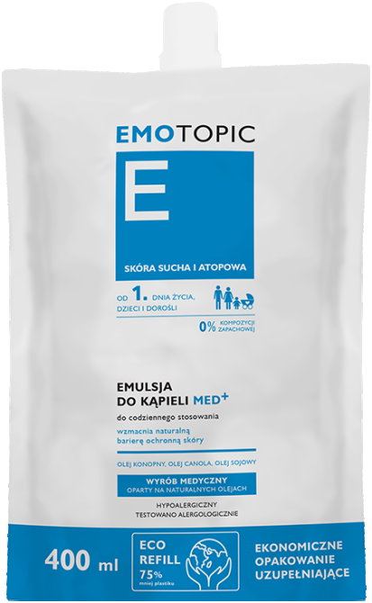 EMOTOPIC Emulsja Do Kąpieli Med+ - 400ml