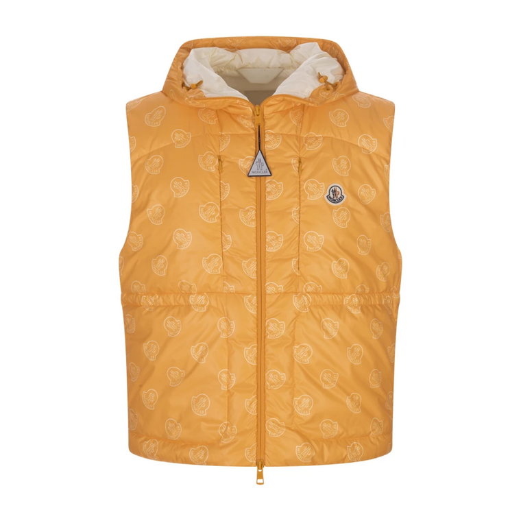 Pomarańczowy Alkarab Pikowany Gilet Moncler