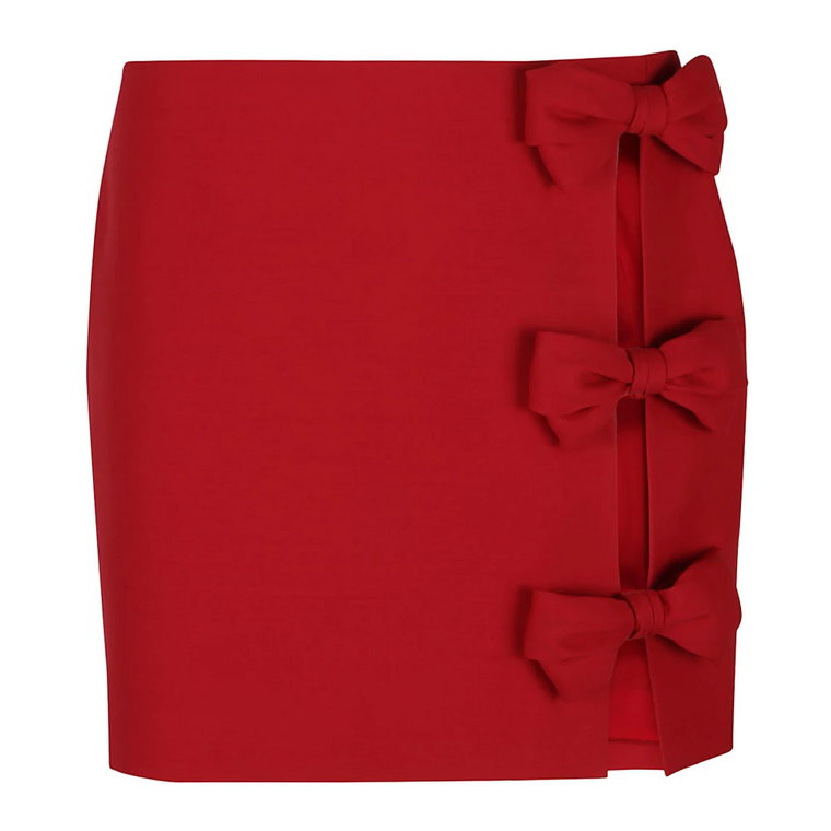 Czerwona Spódnica Spodnica | Jednolity | Crepe Couture Valentino Garavani