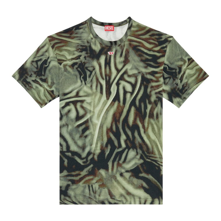 T-shirt z nadrukiem zebra-camo Diesel