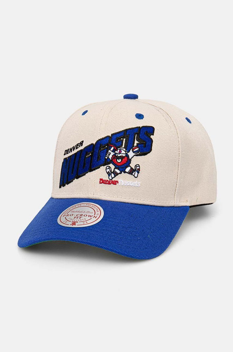 Mitchell&Ness czapka z daszkiem Denver Nuggets kolor beżowy z aplikacją HHSS7506-DNUYYPPPOFWH