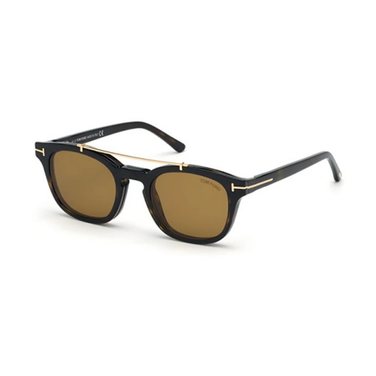 Okulary przeciwsłoneczne z przypinką, Ciemny Hawed/Brązowy Filtr Tom Ford