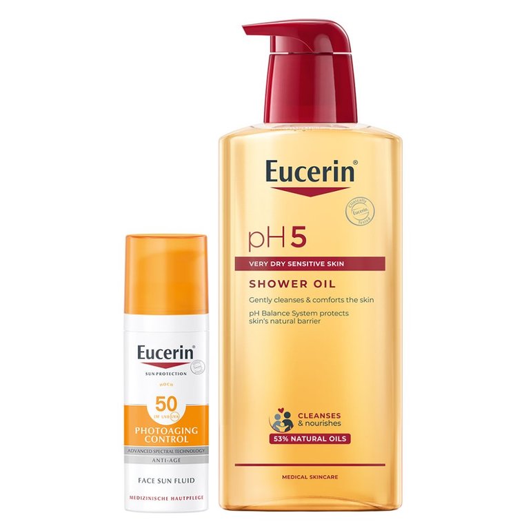 Zestaw Eucerin Photoaging Control SPF50 + PhotoagingControlSPF50+ Fluid ochronny