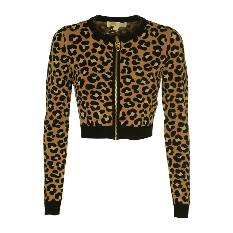 Cheetah Zip Sweter Kurtka Michael Kors