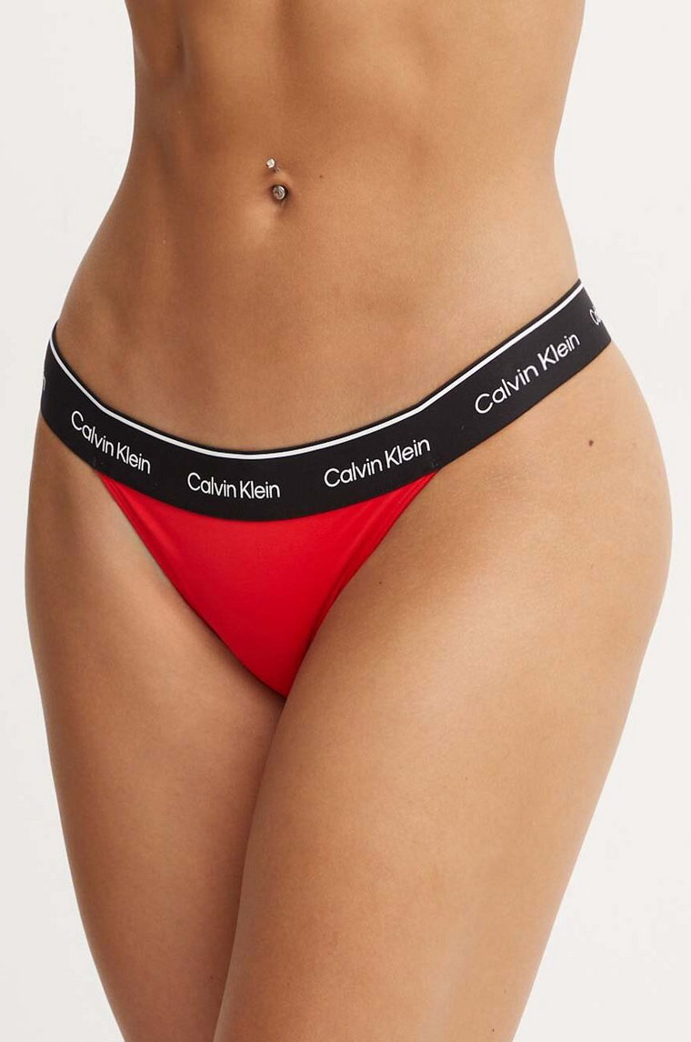 Calvin Klein brazyliany kąpielowe kolor czerwony KW0KW02429