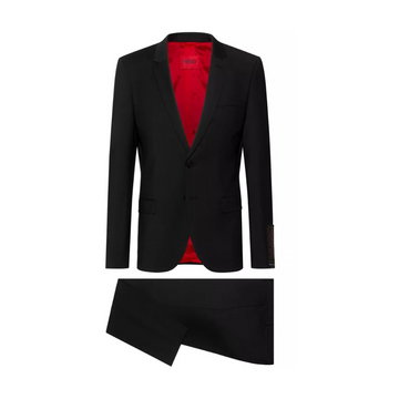 Hugo Boss, Extra Slim-Fit Two-Piece Suit Czarny, male,