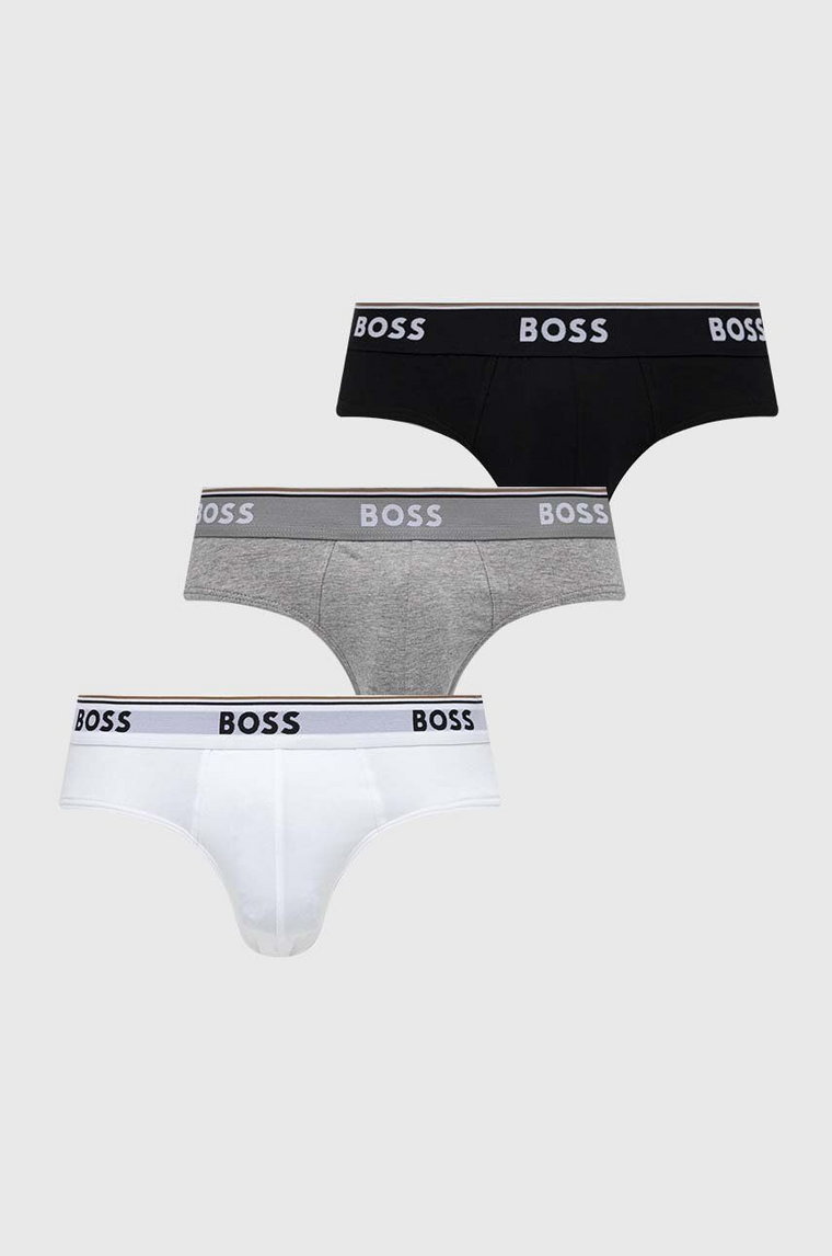 BOSS slipy 3-pack męskie kolor biały 50475273