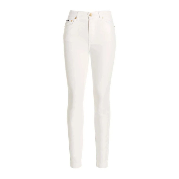 Jeansy Audrey z Denimu Stretch z Paskami Dolce & Gabbana