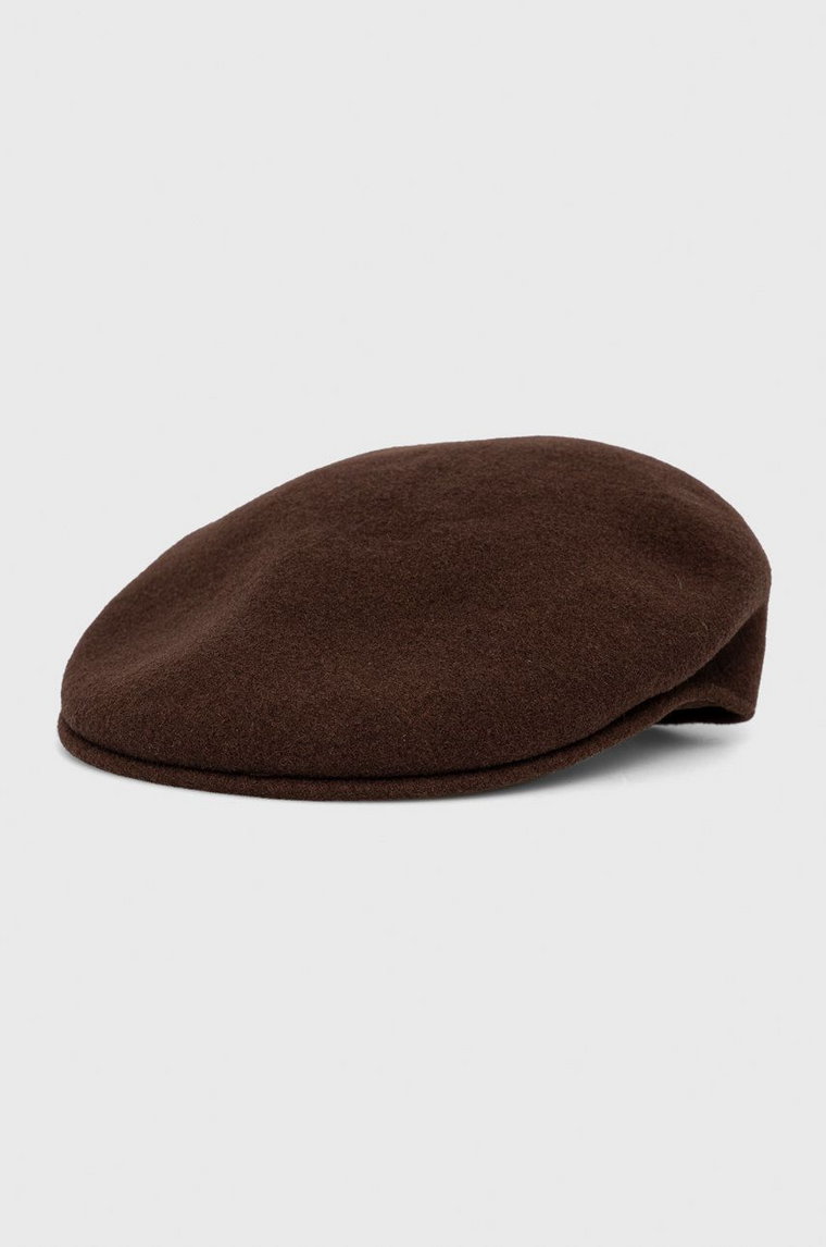 Kangol Kaszkiet wełniany kolor brązowy 0258BC.TB274-TB274