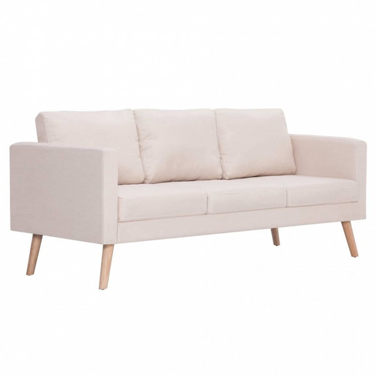 Sofa 3-osobowa, materiałowa, kremowa kod: V-281352
