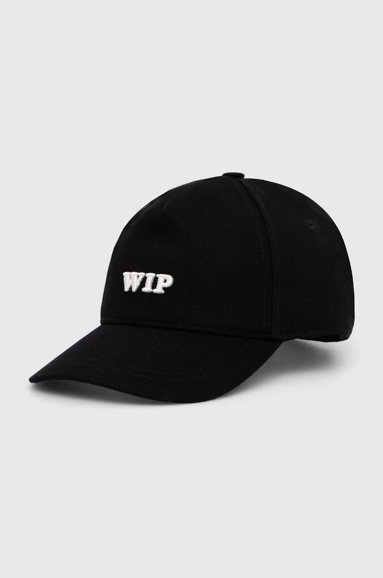 Carhartt WIP czapka z daszkiem bawełniana kolor czarny z aplikacją