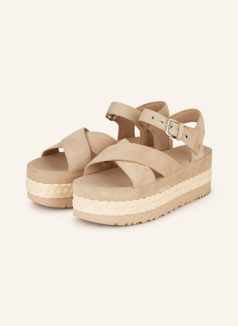 Ugg Sandały Na Platformie Aubray Ankle beige