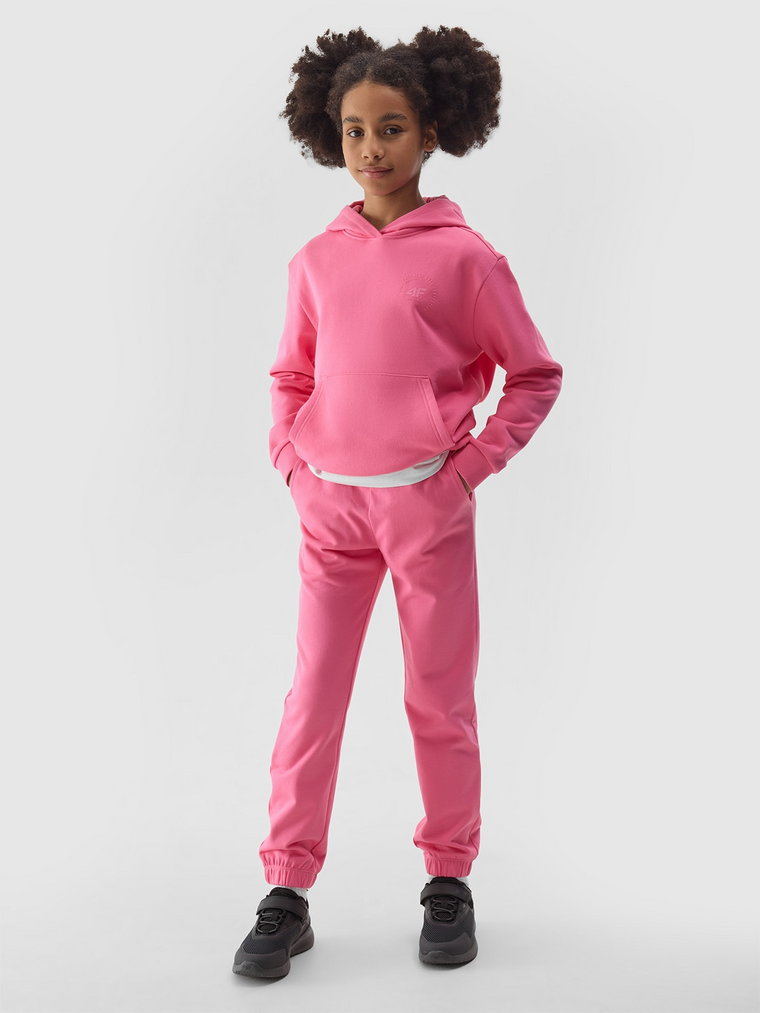Spodnie dresowe joggery dziewczęce - różowe