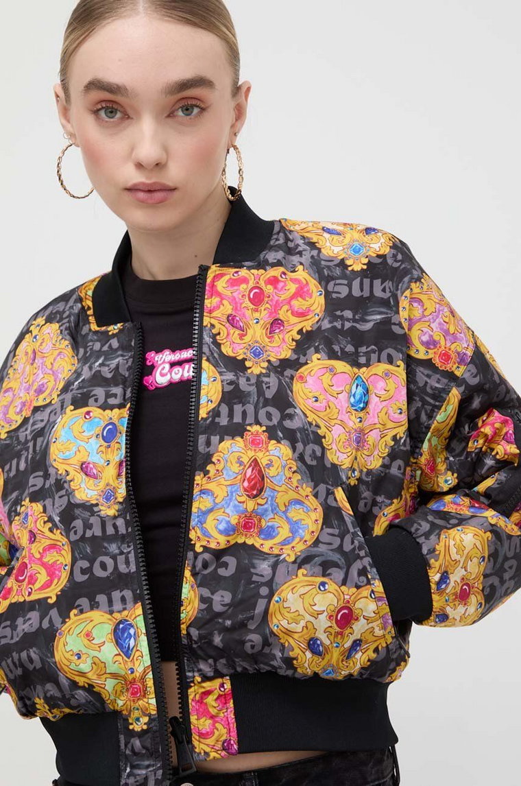 Versace Jeans Couture kurtka bomber dwustronna damska przejściowa 76HAS409 CQ06S