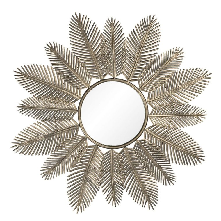 Lustro w metalowej ramie Palm Leaves 84 cm