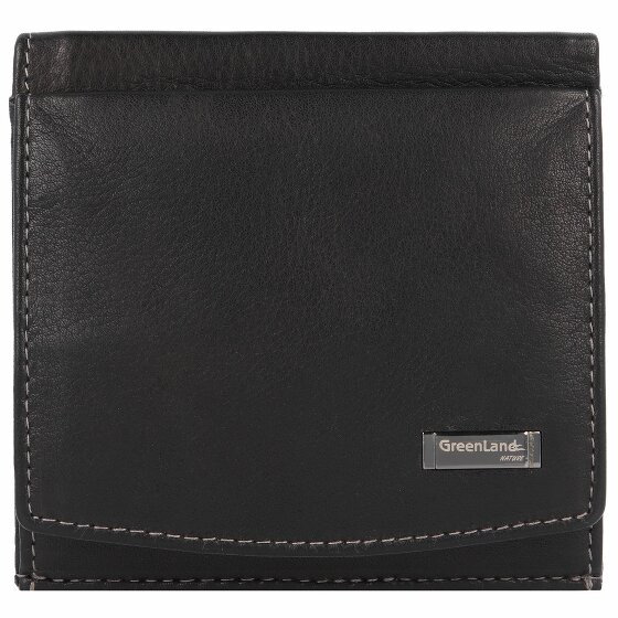 Greenland Nature Black Nappa Wallet RFID Leather 9,5 cm schwarz