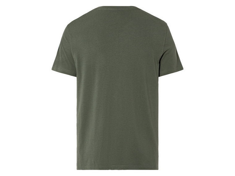 LIVERGY T-shirt męski bawełniany z nadrukiem (S (44/46), Zielony)