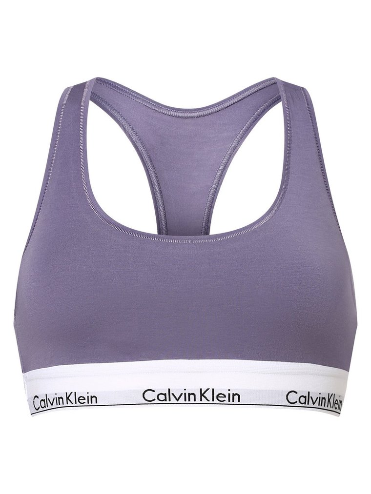 Calvin Klein Gorset damski Kobiety Bawełna lila jednolity, S