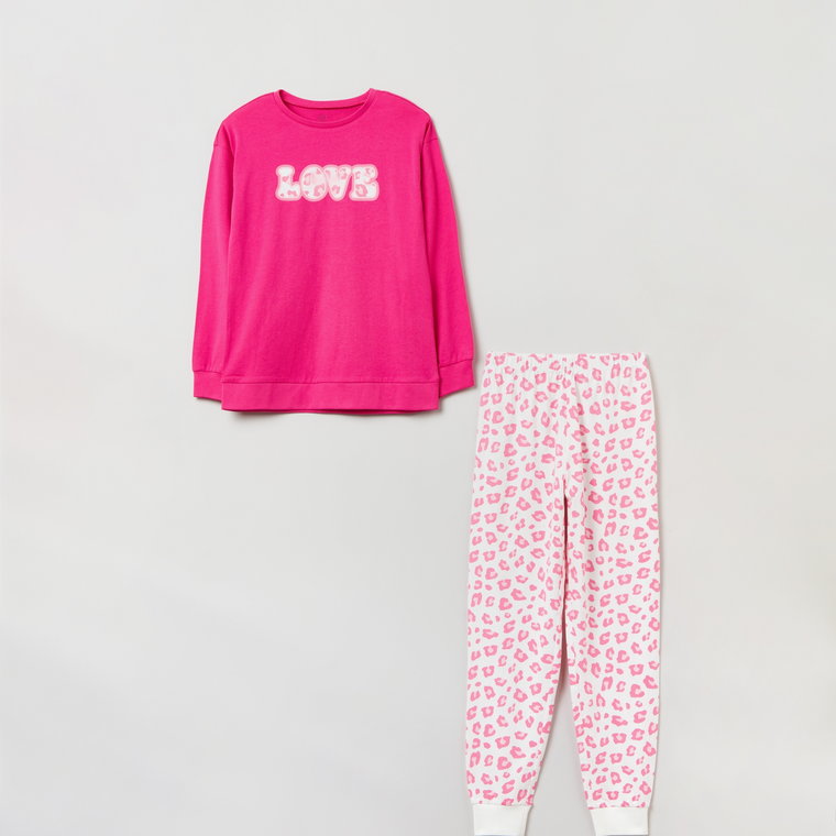 Piżama (longsleeve + spodnie) OVS 1821609 146 cm Pink (8056781581537). Piżamy dziewczęce