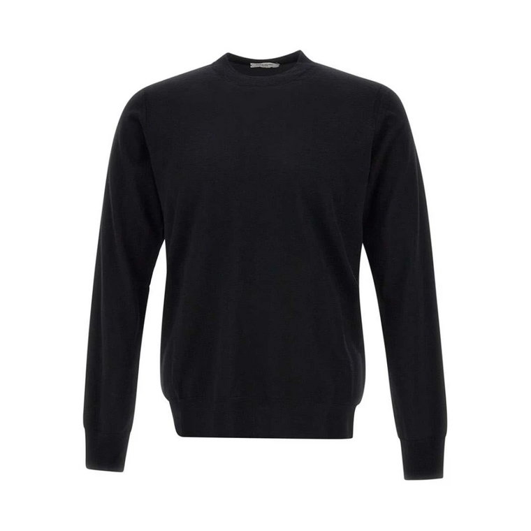 Czarny wełniany sweter męski Paolo Pecora