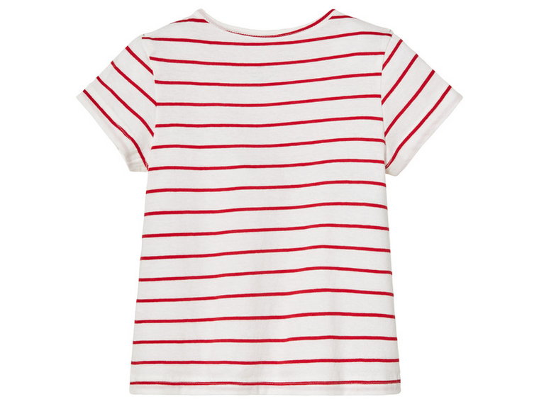 lupilu T-shirty dziecięce z bawełną, 3 sztuki (98/104, Granatowy/paski/czerwony)