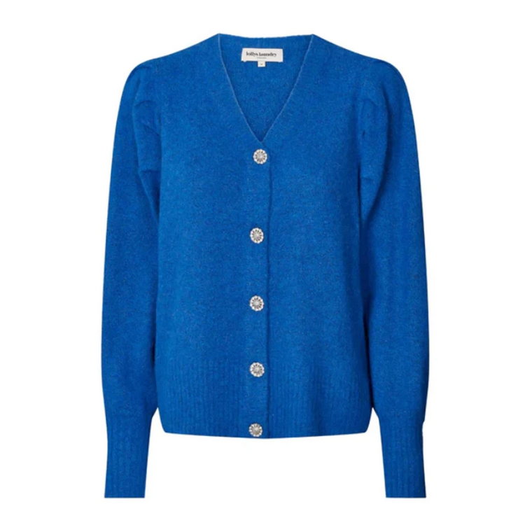 Niebieski Sweter Laura z Pięknymi Guzikami Lollys Laundry