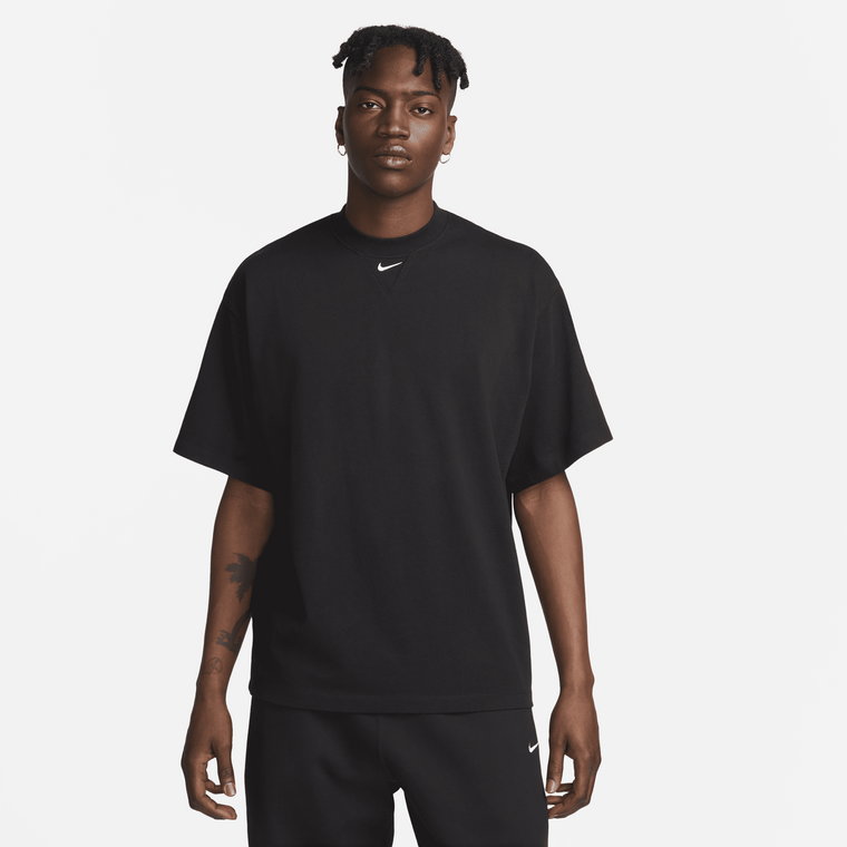 Męska koszulka z krótkim rękawem z grubego materiału Nike Solo Swoosh - Brązowy