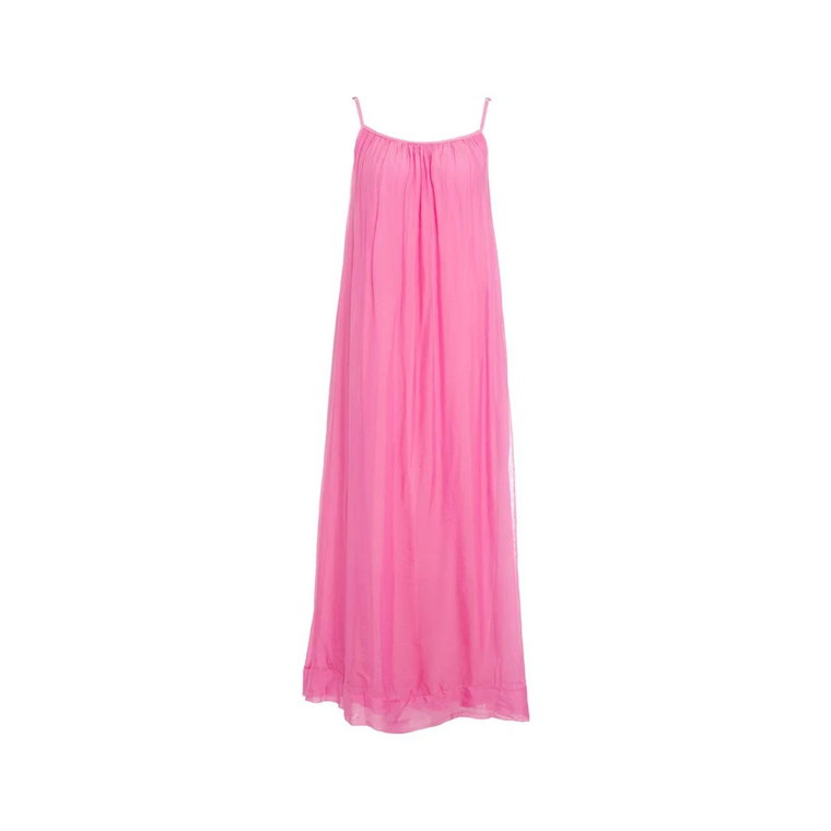 Różowa Sukienka Ss24 Pranie Ręczne Kaos