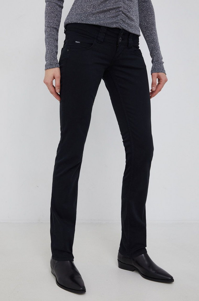 Pepe Jeans spodnie VENUS damskie high waist