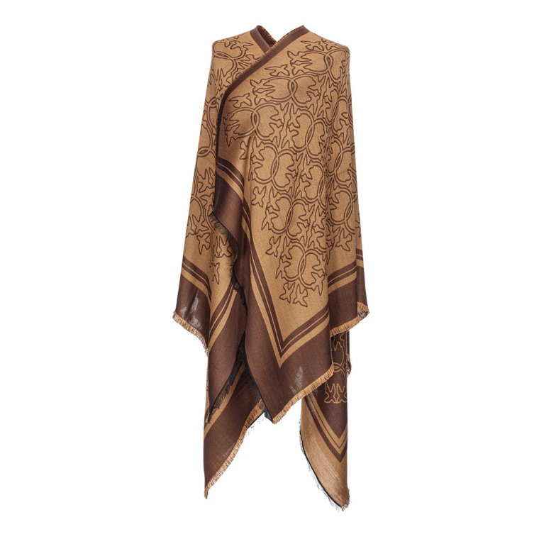 Love Birds Jacquard Poncho Kurtka Pinko