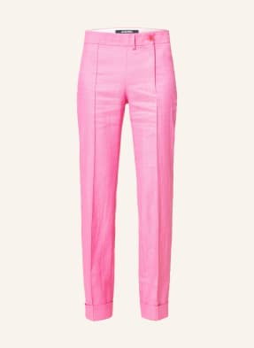 Jacquemus Spodnie Le Pantalon Fresa Z Lnem pink
