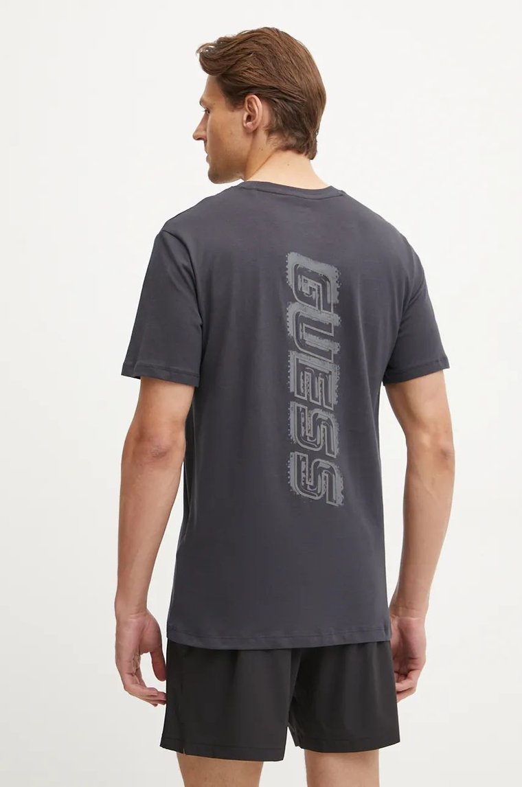 Guess t-shirt bawełniany THONY męski kolor szary z nadrukiem Z4YI02 I3Z14