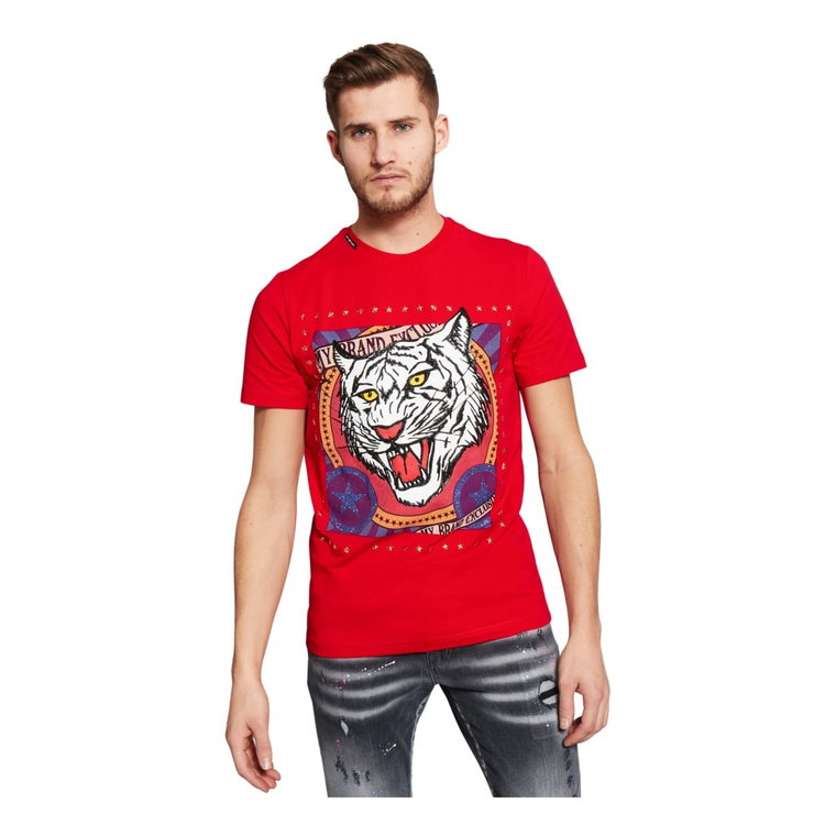 Carnival Tiger T-Shirt w Czerwieni My Brand
