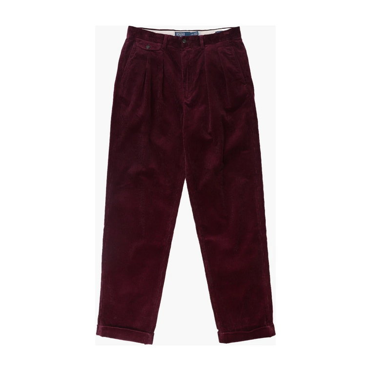Ruby Plisowane Spodnie z Sztruksu Polo Ralph Lauren