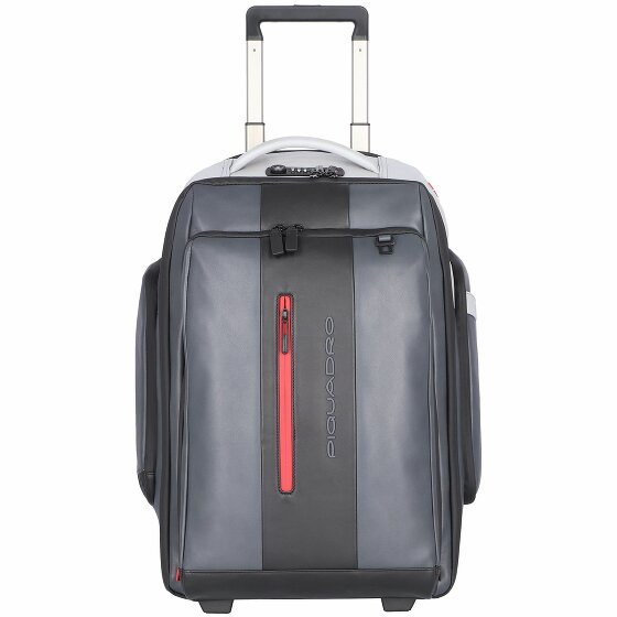 Piquadro Urban 2-Wheel Backpack Trolley Leather 54 cm Komora na laptopa grey black