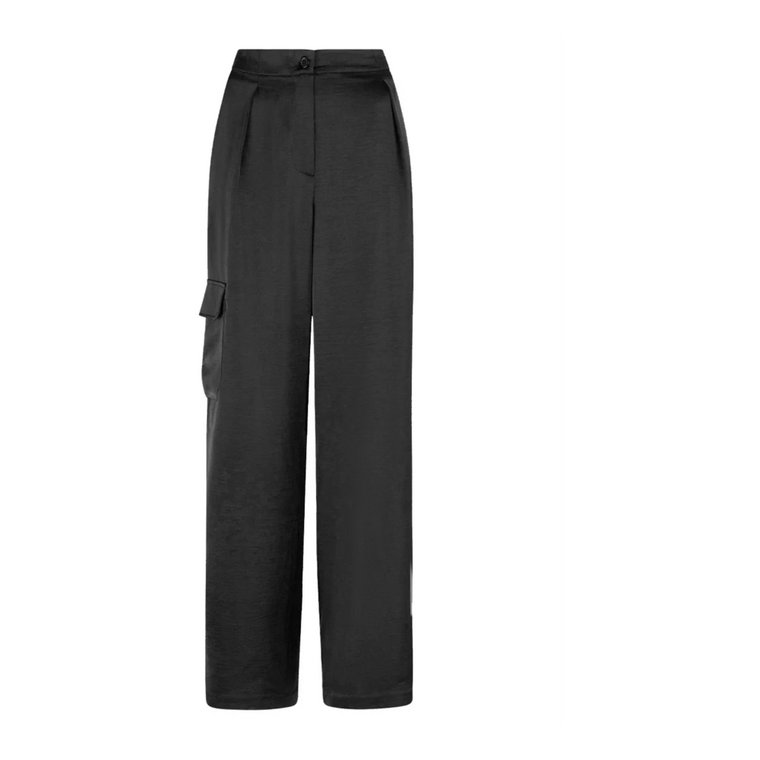 Czarne satynowe spodnie D6Harlow Dante 6