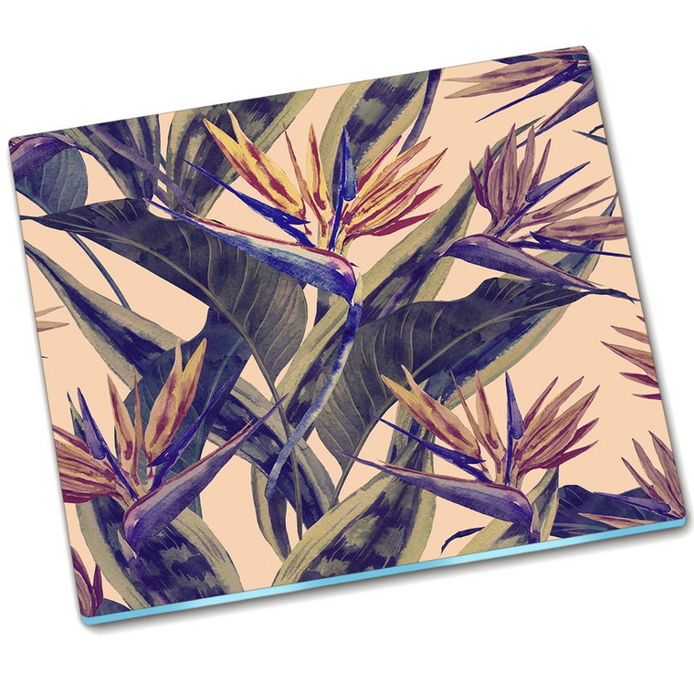 Płyta ochronna szklana Hawajskie kwiaty - 60x52 cm